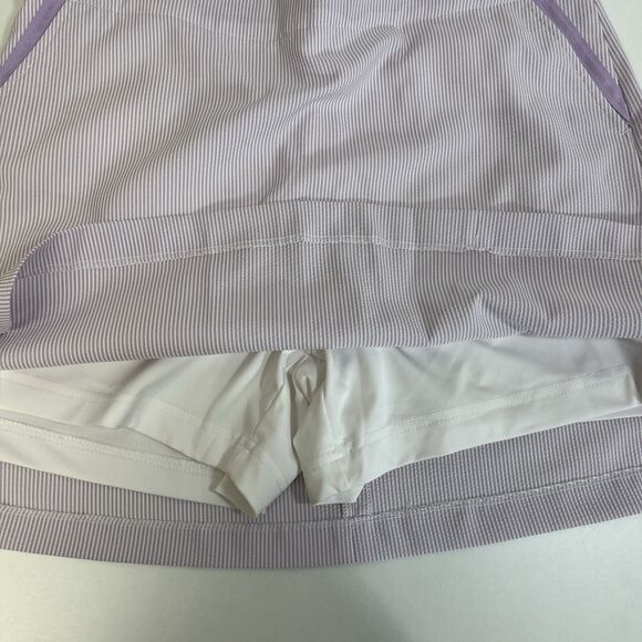 Lady Hagen Golf Skort‎ Lavender seersucker Sz 8 Side pockets, Zipper back - Picture 4 of 5
